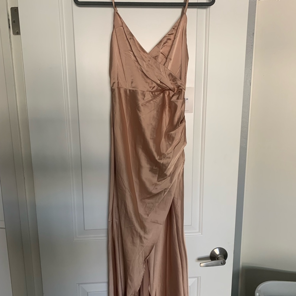 Hello Molly Find Your Way To Me Midi - Gold or Tan Color, Size SMALL